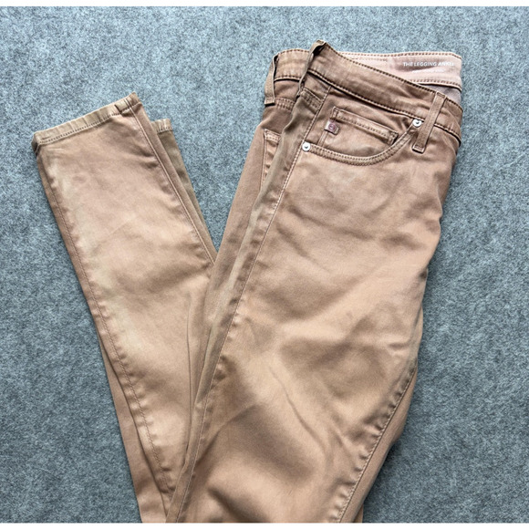 AG Adriano Goldschmied Jeans Womens 26R Pink The Legging Ankle Super Skinny - Picture 1 of 15